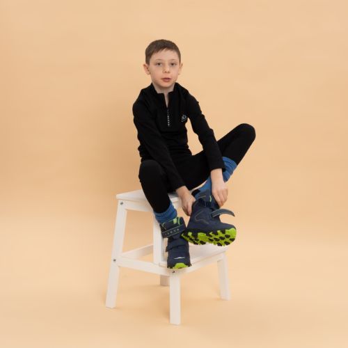 Detské snehule KADVA Snowey Mid WaterProof modro/zelené