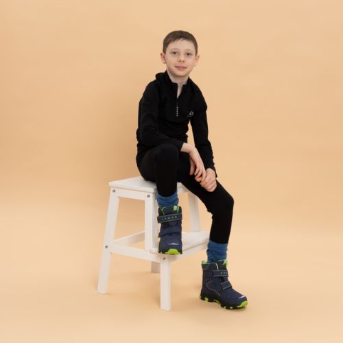 Detské snehule KADVA Snowey Mid WaterProof modro/zelené