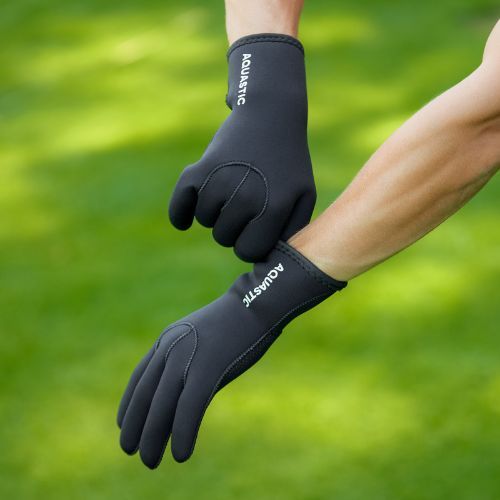 AQUASTIC Wintstick Neoprénové rukavice 3 mm čierne