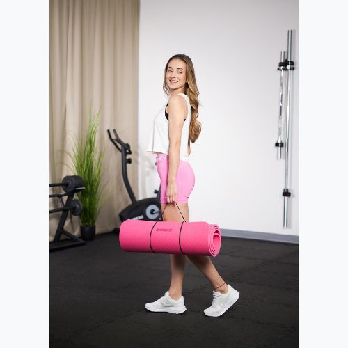 Fitness podložka TREXO TXO-B4Z002-PK 10 mm ružová