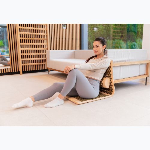 Akupresúrna podložka XTREXO veľká s vankúšom TXO-B4Z005-BZ hnedá