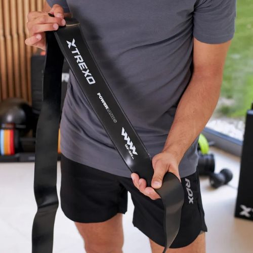 TREXO rehabilitačná páska TXO-B4Z072-BK 12-15 kg čierna
