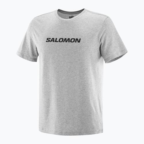 Pánske tričko Salomon Logo Performance heather grey