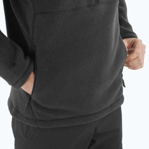 Pánska trekingová mikina Salomon Chroma Fleece Hz dark black
