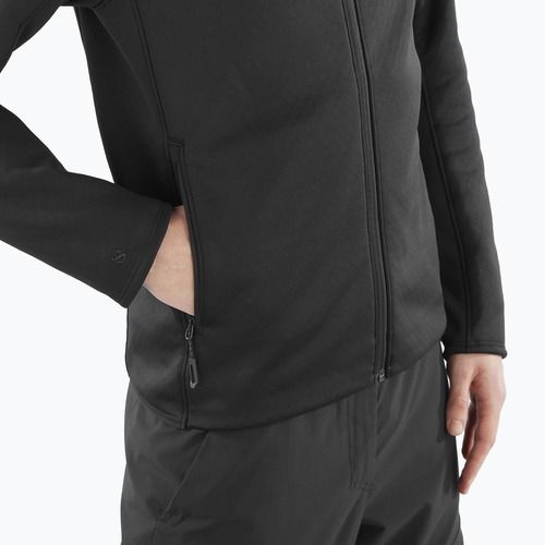 Pánska trekingová mikina Salomon Essential Midwarm Hd deep black