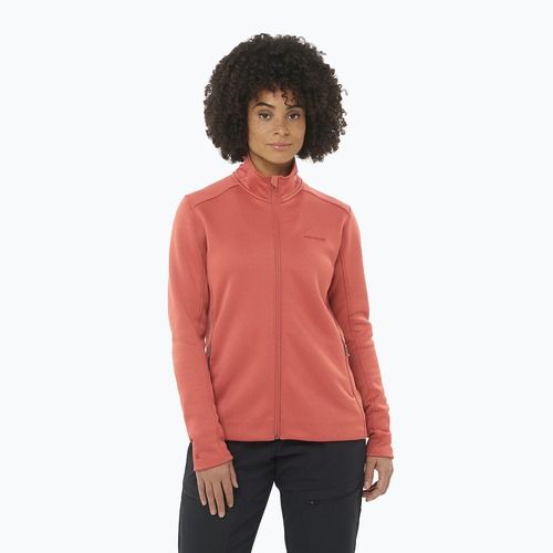 Pánska mikina Salomon Essential Midwarm Fz tandoori spice trekking