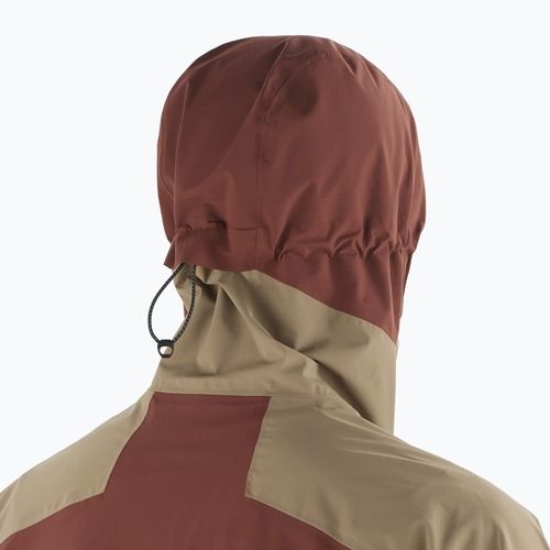 Pánska bunda do dažďa Salomon Outerpath Pro rum raisin/shitake