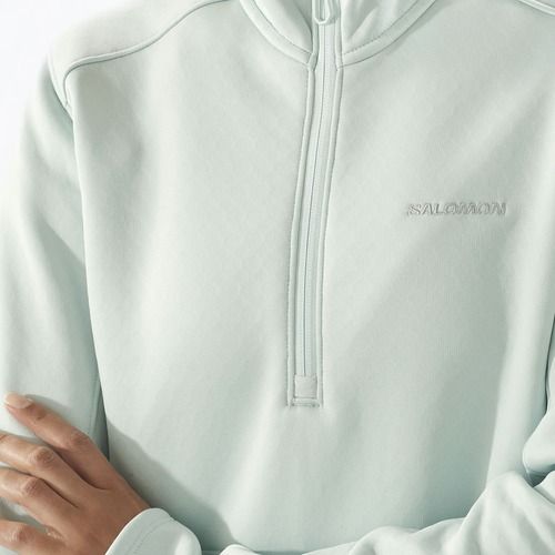 Dámska trekingová bunda Salomon Essential Midwarm HZ misty blue