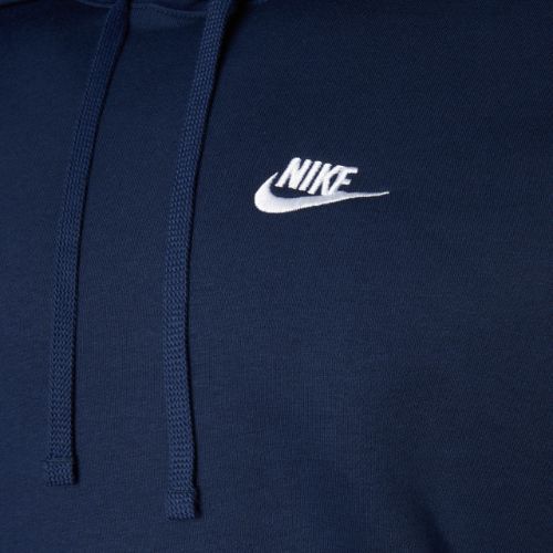 Pánska mikina Nike Sportswear Club Fleece Hoodie midnight navy/midnight navy/white