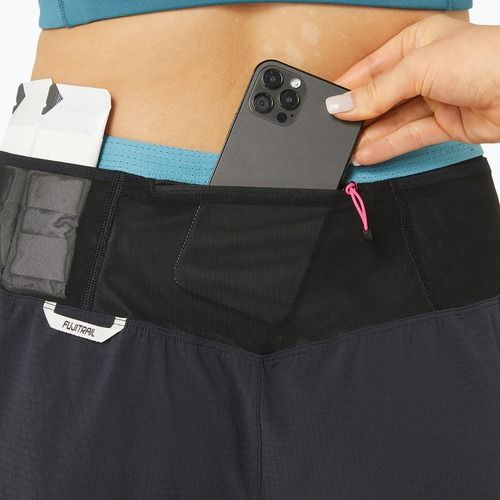 Dámske bežecké šortky ASICS Fujitrail 2-N-1 performance black/gris blue