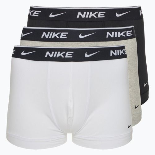 Pánske boxerky Nike Everyday Cotton Stretch Trunk 3 páry white/grey heather/black