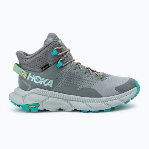Pánska turistická obuv HOKA Trail Code GTX galactic grey/electric aqua