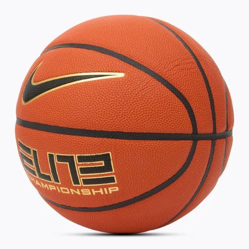 Basketbalová lopta Nike Elite Championship 8P 2.0 Deflated amber court/black/metallic gold/black veľ. 6