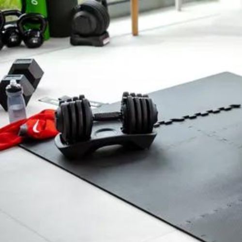 Ochranná podložka XTREXO  Puzzle 6 dielov čierna