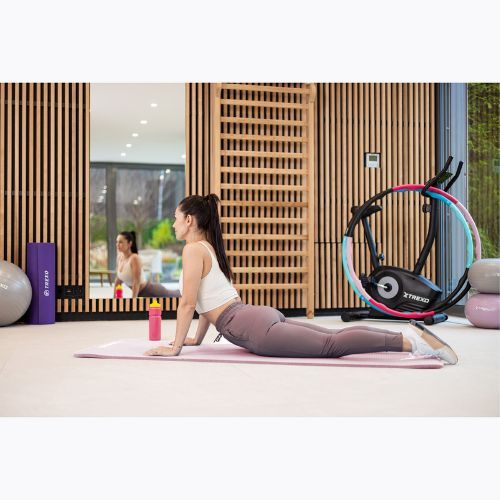 XTREXO NBR 15 mm podložka na cvičenie s pásom ružová