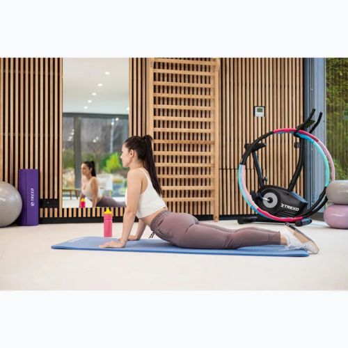 XTREXO NBR 15 mm podložka na cvičenie s popruhom modrá