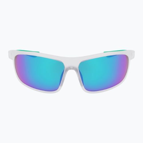 Slnečné okuliare Nike Windtrack Run matné číre/zelené zrkadlo