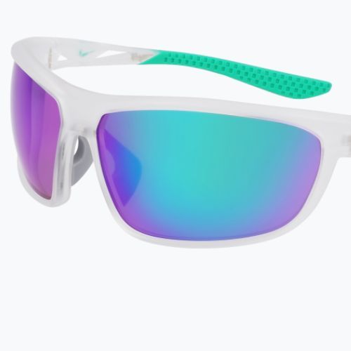 Slnečné okuliare Nike Windtrack Run matné číre/zelené zrkadlo
