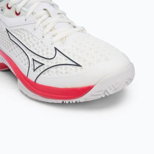 Dámska tenisová obuv Mizuno Wave Exceed Tour 5 CC undyed white/quiet shade/opera red