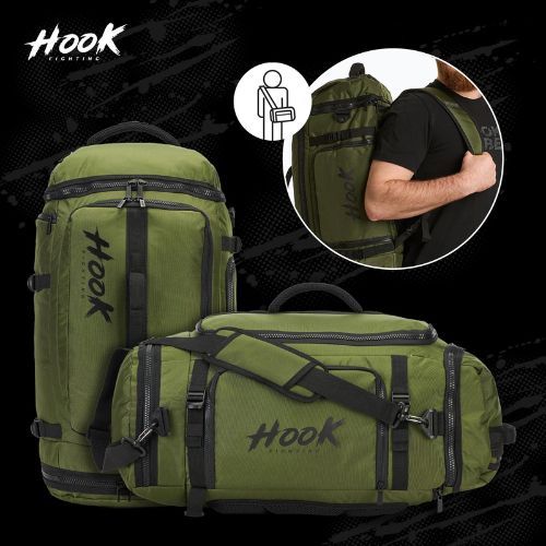 Batoh HOOK FIGHTING Camp 2v1 Duffel 41 l zelená