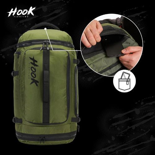 Batoh HOOK FIGHTING Camp 2v1 Duffel 41 l zelená