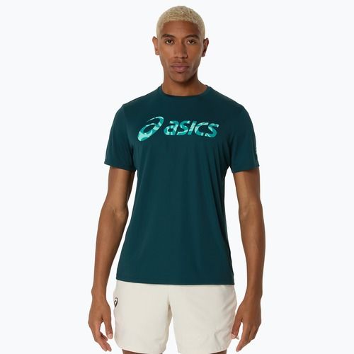 Pánske tenisové tričko ASICS Match Seasonal Graphic Tee saxon green