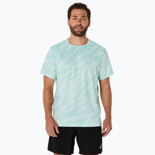 Pánske bežecké tričko ASICS Core All Over Print SS Top oasis green