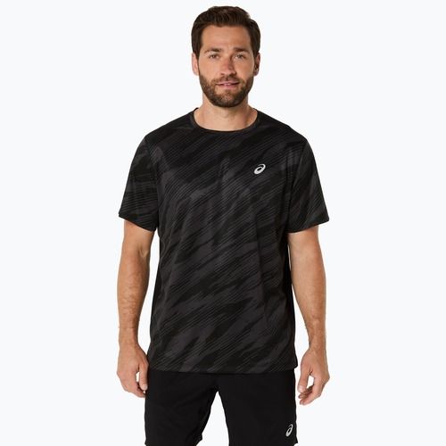 Pánske bežecké tričko ASICS Core All Over Print SS Top performance black