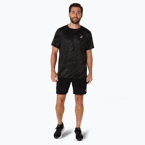 Pánske bežecké tričko ASICS Core All Over Print SS Top performance black