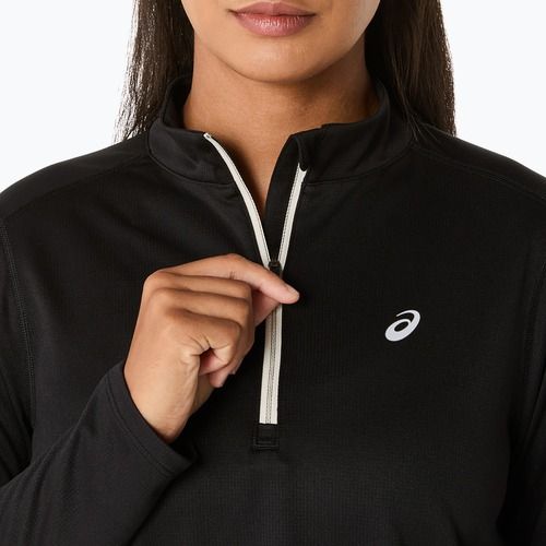 Dámske bežecké tričko Longsleeve ASICS Icon 1/2 Zip LS Top performanceblack