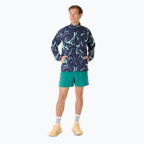 Pánska bežecká bunda ASICS Road Lite-Show Packable midnight