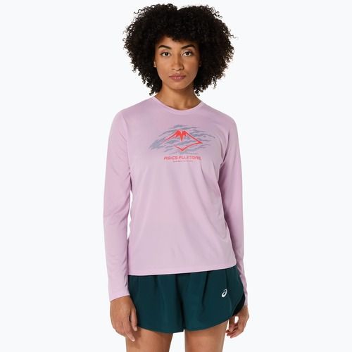 Dámske bežecké tričko Longsleeve ASICS Fujitrail Logo light ube