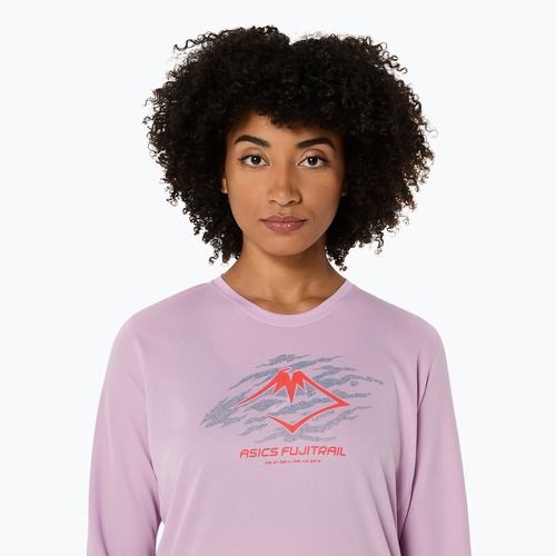 Dámske bežecké tričko Longsleeve ASICS Fujitrail Logo light ube