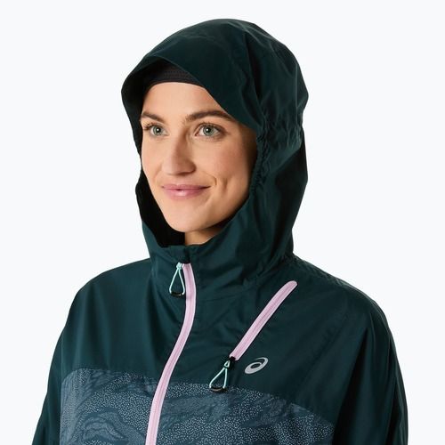 Dámska bežecká bunda ASICS Fujitrail Packable saxon green/light ube