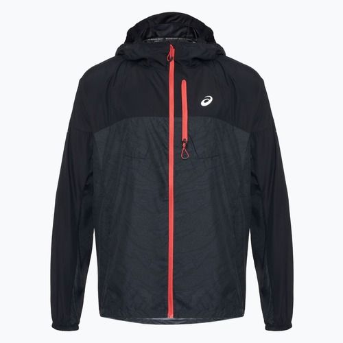 Pánska bežecká bunda ASICS Fujitrail Packable performance black/carrier grey
