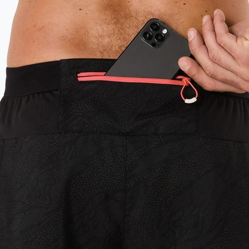 Pánske bežecké šortky ASICS Fujitrail All Over Print 5IN performance black