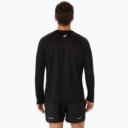 Pánske bežecké tričko Longsleeve ASICS Fujitrail Logo performance black/carbon/coral