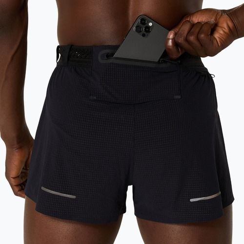 Pánske bežecké šortky ASICS Metarun Split performance black