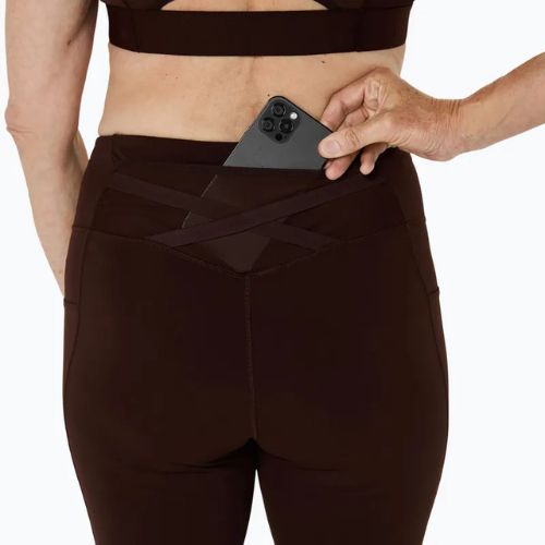 Dámske bežecké legíny ASICS Nagino Run Adjustable Tight coffee