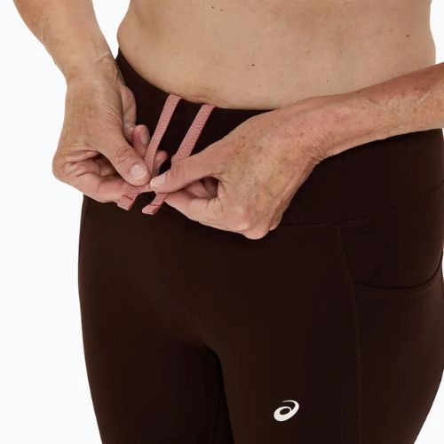 Dámske bežecké legíny ASICS Nagino Run Adjustable Tight coffee