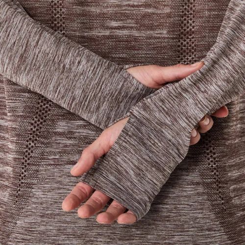 Dámske bežecké tričko Longsleeve ASICS Seamless taupe grey/coffee