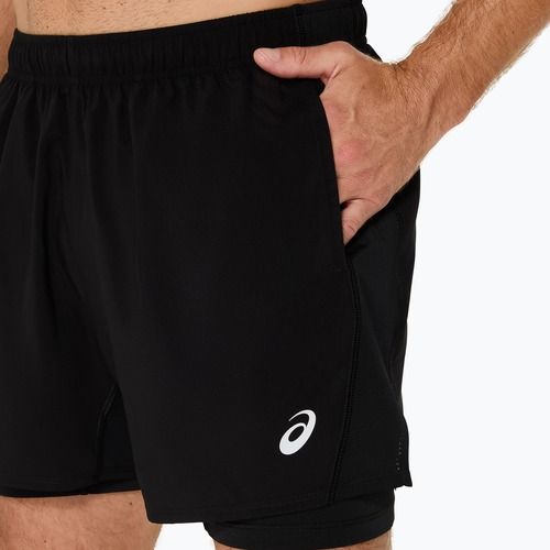 Pánske bežecké kraťasy ASICS Core 2N1 5IN performance black/performance black
