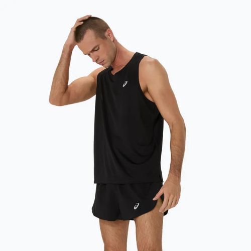 Pánske bežecké tielko tank top ASICS Core Singlet performance black