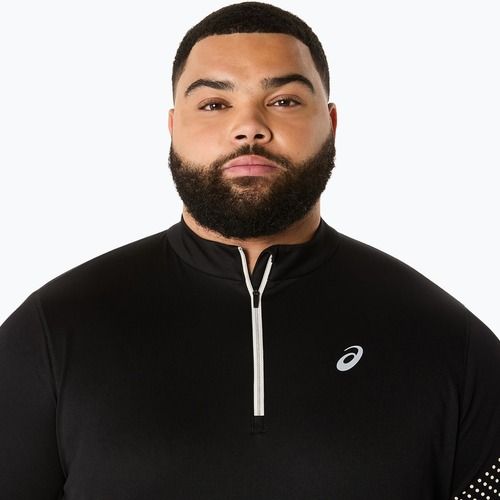 Pánske bežecké tričko Longsleeve ASICS Icon LS 1/2 Zip performance black