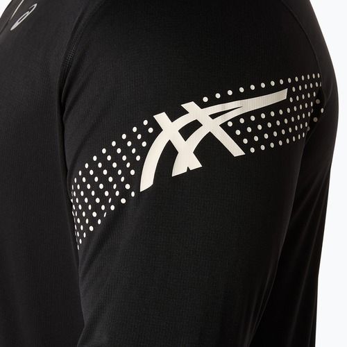 Pánske bežecké tričko Longsleeve ASICS Icon LS 1/2 Zip performance black