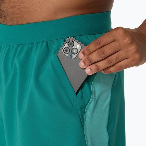 Pánske bežecké šortky ASICS Road 5IN rainy lake/light teal