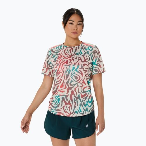 Dámske bežecké tričko ASICS Road All Over Print Top birch