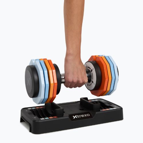 Nastaviteľná sada činiek XTREXO 2 x 10 kg viacfarebná