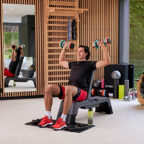 Nastaviteľná sada činiek XTREXO 2 x 10 kg viacfarebná