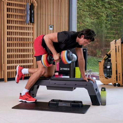 Nastaviteľná činka XTREXO 25 kg viacfarebná